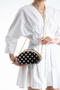 Black Gold Polka Dot Clutch Portfolio Women's Handbag Shoulder Bag Crossbody Bag - 3