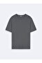 Relaxed Fit Interlock Basic Anthracite T-Shirt