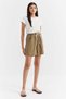 Women's Straw Belt Detailed Shorts - 2