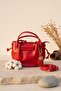Terron Red Matte Leather Women's Shoulder Bag - 4