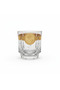 7-Piece Crystal Glass Decanter Set - 1 Decanter & 6 Glasses - Gold Medallion Edition - 3