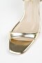 Gold Single Strap Heeled Evening Dress Shoes - 8