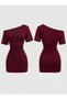 Off-Shoulder Shirred Detail Mini Usa Trends Dress - Do385421