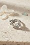 ®   Silver Color Olive Branch Leaf Patterned Adjustable Zircon Stone Women's Ring