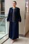 Crystal Stone Detailed Beaded Embroidered Evening Dress Double Set