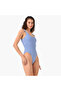 Women Striped Scoop Neck Swimsuit - 3
