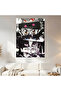 Anime Eyes Collage Wall Cloth Wall Tapestry First Quality Satin Fabric Poster - 2