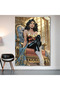 Wonder Woman Wall Cloth Wall Tapestry First Quality Satin Fabric Poster