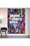 Grand Theft Auto Vi Wall Covering Wall Tapestry First Quality Satin Fabric Poster