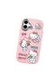 Samsung Galaxy A06 Compatible Case with Camera Protector Pink Silicone Couple Phone Case with Kitty Pattern - 3
