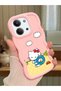 Redmi 15C 5g Compatible Case with Camera Protection Pink Silicone Couple Phone Case Kitty Pattern