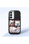 Realme C75 Compatible Case Camera Protector Black Silicone Couple Phone Case with Kitty Pattern