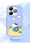Infinix Smart 8 Pro Compatible Case Camera Protector Blue Silicone Couple Phone Case Kitty Pattern - 2