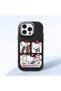 iPhone 15 Pro Max Compatible Case Camera Protector Black Silicone Couple Phone Case with Kitty Pattern