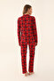 Women's Winter Regular Fit Navy Blue Shirt Pajama Set Ar2607-S-V1 - 5