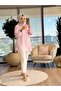 260107 قميص مطرز بنمط زهور وردي اللون - 2