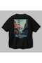 San Francisco Usa Black Oversize Country City Back Printed Unisex T-Shirt 100% Cotton Premium - 3