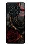 Tecno Camon 30 Obsidian Glossy Phone Case with Crimson Rose Design