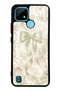 Realme C21 Glossy Phone Case with Ivory Pearl Bow Design