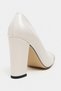 Emily Sedef Matte Gold Toe Detailed Closed Back Thick Heeled Women's Shoes - 8