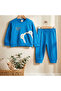 Teddy Bear Embroidered 100% Cotton 2-Piece Baby Boy Set - 2