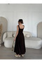 Backless Sleeveless Long Dress - Brown - 3