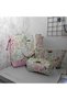 Set of 3 Women's Bags Beach Bag Organizer Makeup Bag Floral Pattern Water Green Lunchbag 100% Cotton - 7