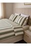Piece Washed Khaki-Ecru Muslin Duvet Cover Set 200X220 cm Double Size Soft Textured Natural Look Flat Sheet