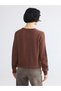 Lcw Vision Brown Knitwear Plain Women's Cardigan with Nevavm Difference - 4