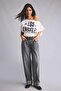 Kayık Yaka Printed Short Sleeve White T-Shirt I3709Ax26Hs - 2