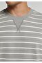 Regular Fit Round Neck Striped Men's Gray Short Sleeve T-Shirt - 4
