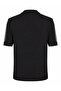 Half Zipper Black - White Men's Polo Collar T-Shirt 17433 - 3