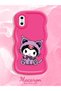 iPhone XS Compatible Case with Camera Protector Red Silicone Couple Phone Case Kuromi Pattern - 2