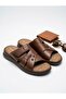-Genuine Leather Men's Slippers - 3