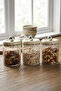 3-Piece Vacuum Sealed Glass Jar with Lid 320 ml