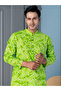 Mens Bandhani Printed Cotton Kurta Set - 6