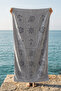 La Notte Summer Anchor 100% Cotton Peshtemal Gray 70X140