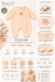 Gots Certified Baby Girl Jumpsuit - 100% Organic Cotton - Salmon