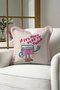Retro Music Cassette Pop Art Fringed Pillowcase - Fun Teen Room Pink Tassel Throw Pillow Cover - 5