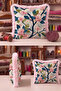 Floral Spring Breeze Botanical Fringed Pillowcase-Sakura Themed Bohemian Pink Tassel Throw Pillow Cover - 2