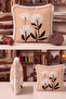 Floral Design Botanical Fringed Pillowcase - Natural Floral Black Mink Tassel Throw Pillow Cover - 3