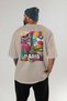 Paris France 7 Beige Oversize Country City Back Printed Unisex T-Shirt 100% Cotton Premium - 4
