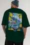 Amalfi Italy 6 Green Oversize Country City Back Printed Unisex T-Shirt 100% Cotton Premium - 6