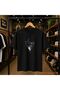 Pine Tree Printed 100% Cotton Oversize Loose Regular Fit Crew Neck T-Shirt