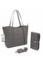 Water Resistant Women's Large Bag and Wallet Set
