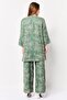 Women 2 Pieces Textured Blazer And Pants Set, Green - 2