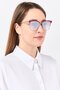 Women LO107S Round Sunglasses, Burgundy - 2