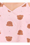Pink Teddy Print Cami And Pyjama Set - 3
