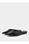 Croc Textured Pointed Toe Mules - 2