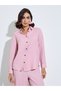 Oversize Fit Long Length Shirt With Shirt Collar And Wide Leg Pants Modest Set - 2